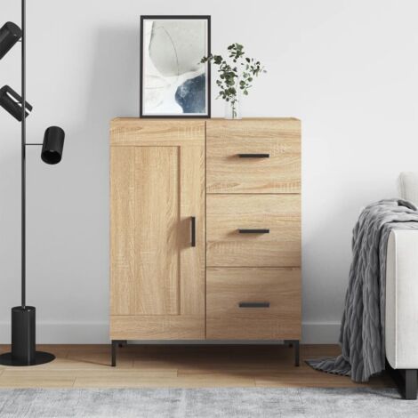 Sideboard Sonoma Oak 69.5x34x90 cm Engineered Wood vidaXL