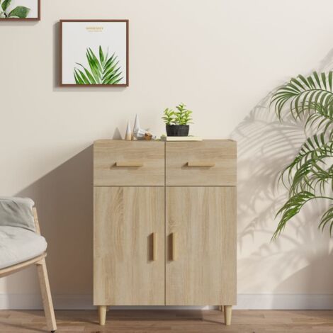 Sideboard Sonoma Oak 69.5x34x90 cm Engineered Wood vidaXL