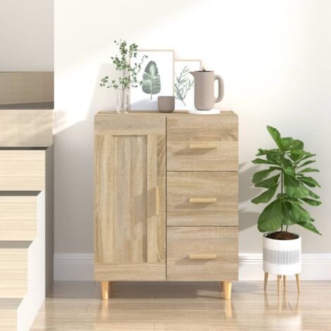 Sideboard Sonoma Oak 69.5x34x90 cm Engineered Wood vidaXL
