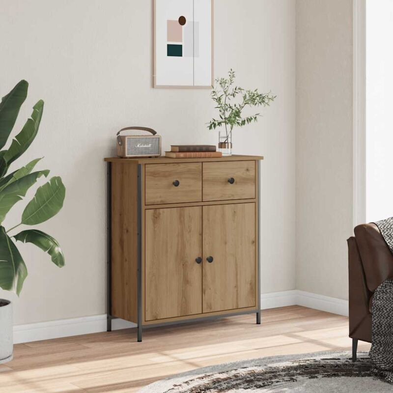 Sideboard Artisan Oak 70x30x80 Cm Engineered Wood Vidaxl