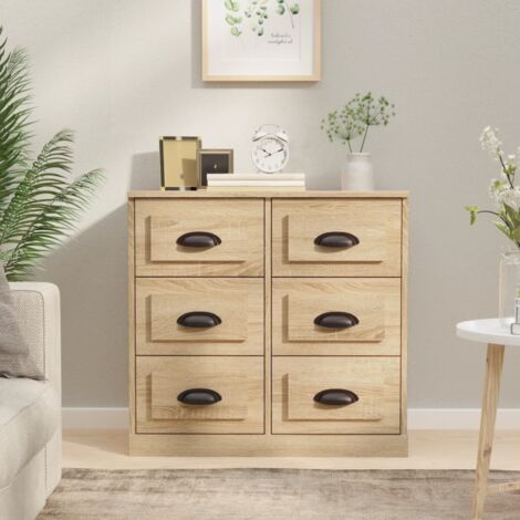 Sideboard Sonoma Oak 70x35.5x67.5 cm Engineered Wood vidaXL