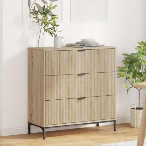 Sideboard Sonoma oak 79.5 x 33 x 82 cm Engineered wood vidaXL