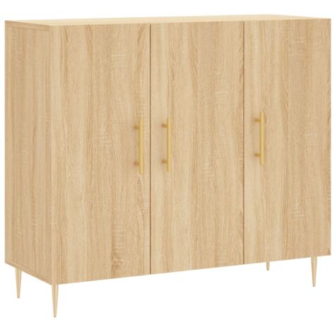 Sideboard Sonoma Oak 90x34x80 cm Engineered Wood vidaXL