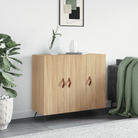 Sideboard Sonoma Oak 90x34x80 cm Engineered Wood vidaXL