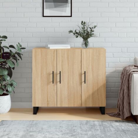 Sideboard Sonoma Oak 90x34x80 cm Engineered Wood vidaXL
