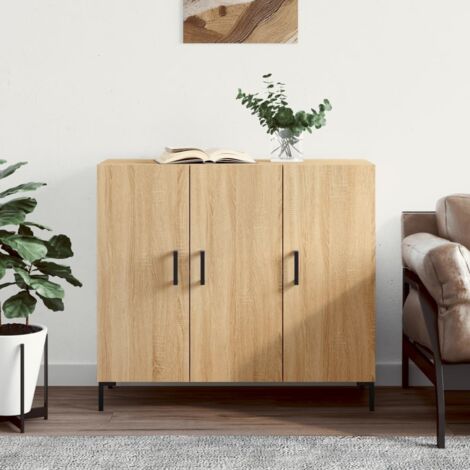 Sideboard Sonoma Oak 90x34x80 cm Engineered Wood vidaXL