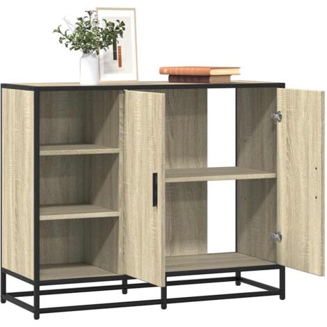 Sideboard Sonoma Oak 92x35x76 cm Engineered Wood vidaXL