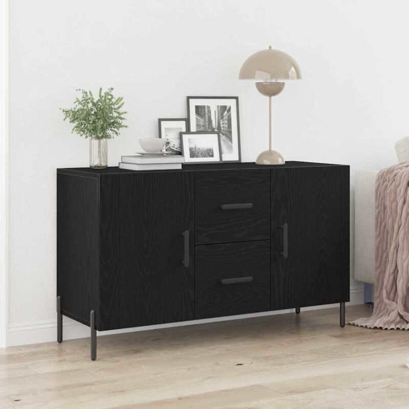 Sideboard Schwarz Eiche 100x36x60 Cm Holzwerkstoff - Vidaxl