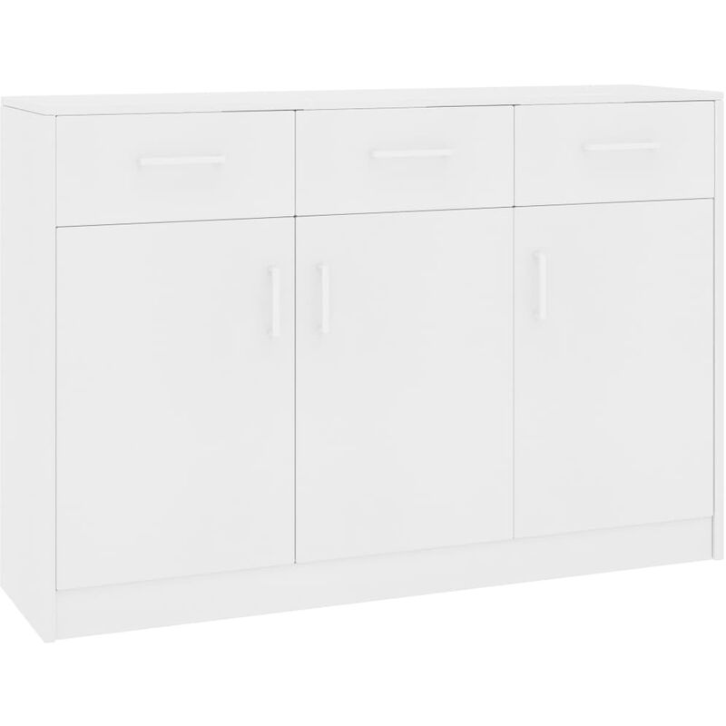 Betterlife - Sideboard Weiß 110 x 34 x 75 cm Spanplatte