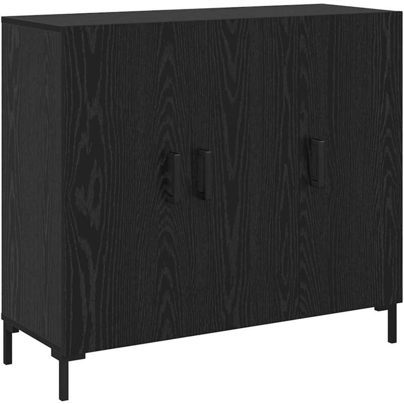 Sideboard Schwarz 90 X 34 X 80 Cm Holzwerkstoff Vidaxl