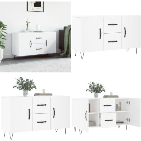 Sideboard Weiß 100x36x60 cm Holzwerkstoff - Schreibtisch - Wohnzimmermöbel - Sideboard - Regal - Aufbewahrung - Home & Living