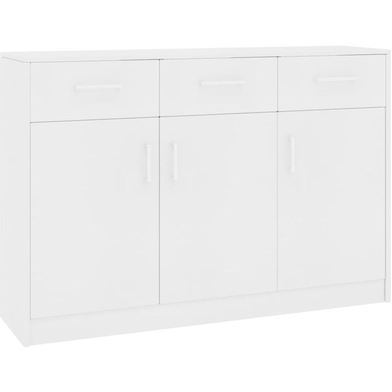 Sideboard 110x30x75cm Spanplatte Weiß - Weiß - Vidaxl