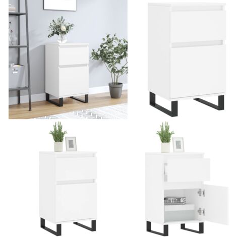 Sideboard Weiß 40x35x70 cm Holzwerkstoff - Schreibtisch - Wohnzimmermöbel - Sideboard - Regal - Aufbewahrung - Home & Living