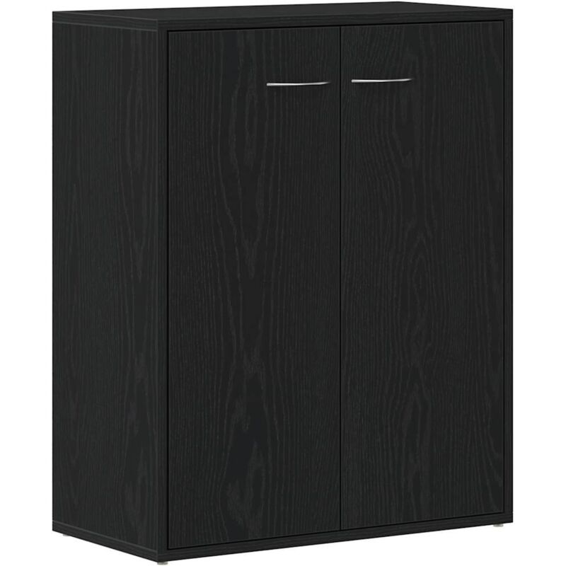Sideboard Schwarze Eiche 60x30x75 Cm Holzwerkstoff Vidaxl