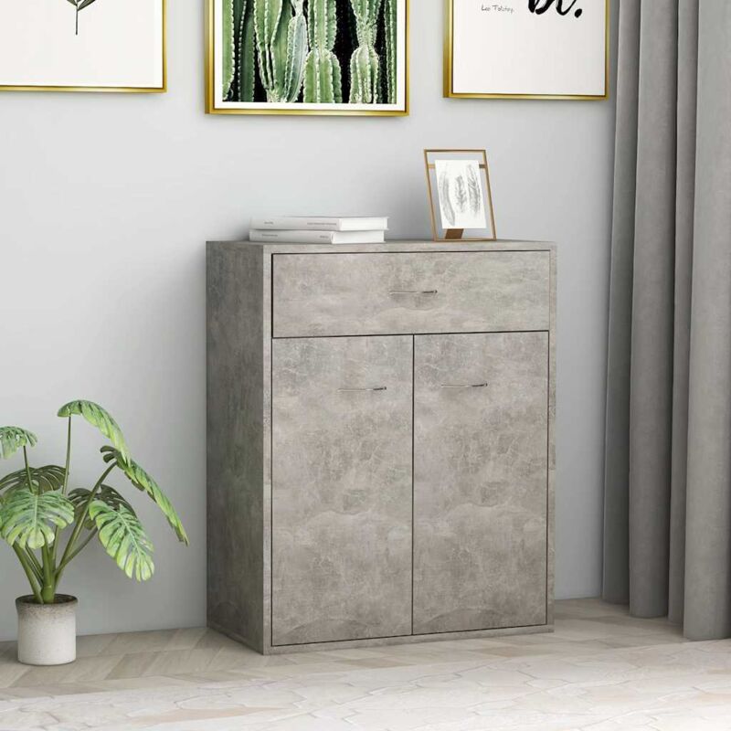 Sideboard Betongrau 60x30x75 Cm Holzwerkstoff Vidaxl