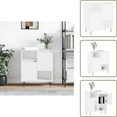 Sideboard Weiß 60x35x70 cm Holzwerkstoff - Schreibtisch - Wohnzimmermöbel - Sideboard - Regal - Aufbewahrung