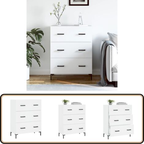 Sideboard Weiß 69,5x34x90 cm Holzwerkstoff - Schreibtisch - Wohnzimmermöbel - Sideboard - Regal - Aufbewahrung