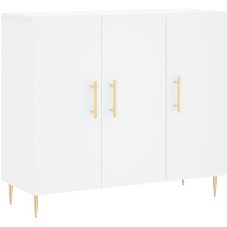 vidaXL Sideboard Weiß 90x34x80 cm Holzwerkstoff