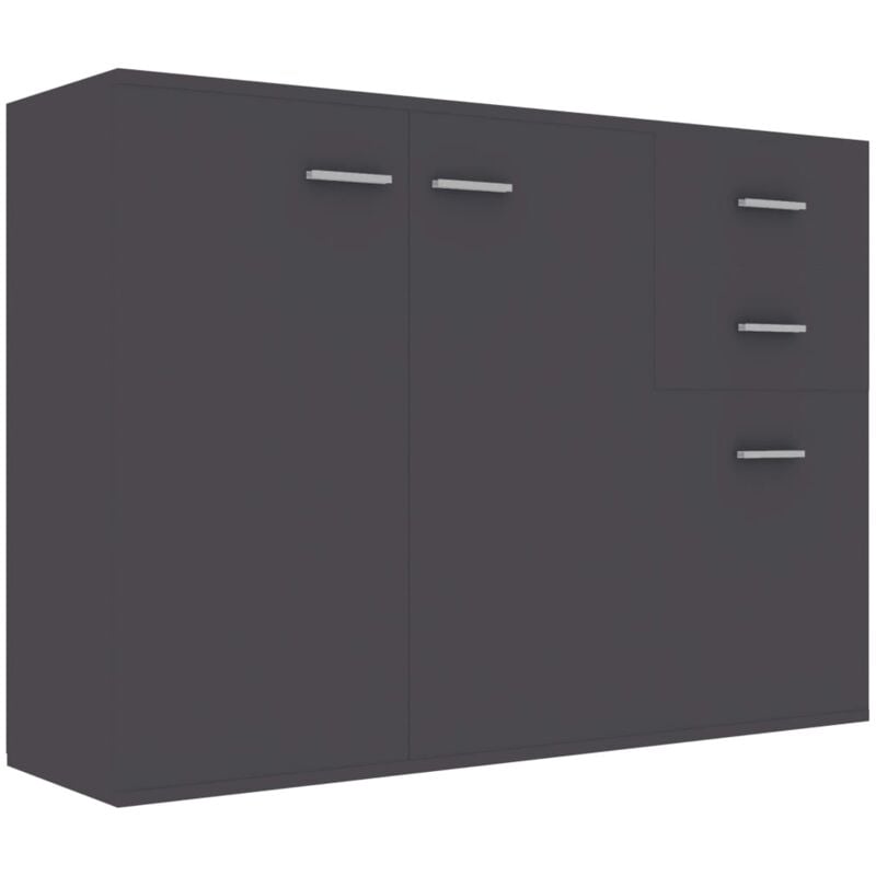 Sideboard Grey 105x30x75 cm Engineered Wood Vidaxl