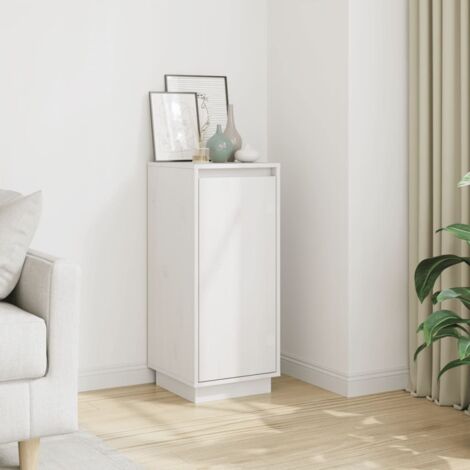 Sideboard White 31.5x34x75 cm Solid Wood Pine vidaXL