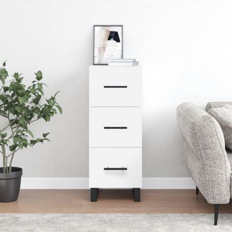 Sideboard White 34.5x34x90 cm Engineered Wood vidaXL