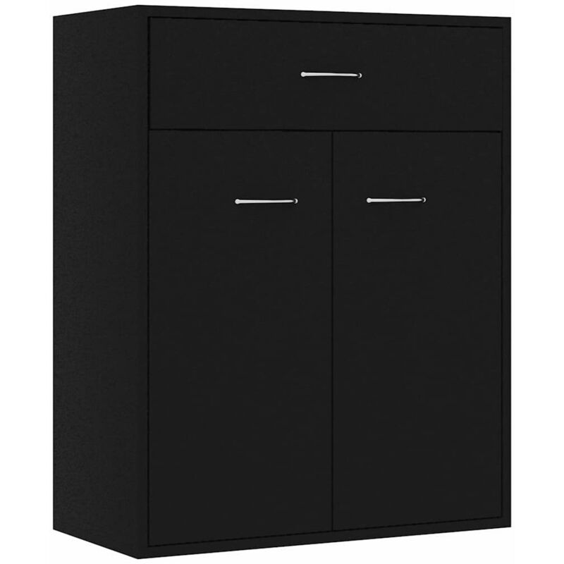 Sideboard Black 60x30x75 cm Engineered Wood Vidaxl Black