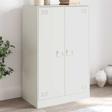 Sideboard White 67x39x107 cm Steel vidaXL