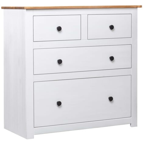 Sideboard White 80x40x83 cm Pinewood Panama Range vidaXL