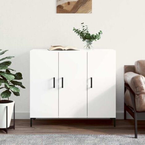 Sideboard White 90x34x80 cm Engineered Wood vidaXL
