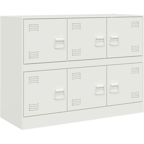 Sideboard White 99x39x73 cm Steel vidaXL