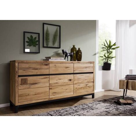 Sideboard Wildeiche 175x45x85 natur geölt VILLANDERS 108
