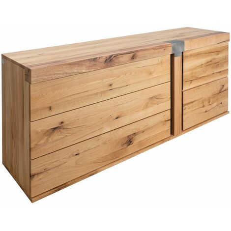 Sideboard Wildeiche / Zerreiche 180x45x75 natur geölt NEW AMSTERDAM 11