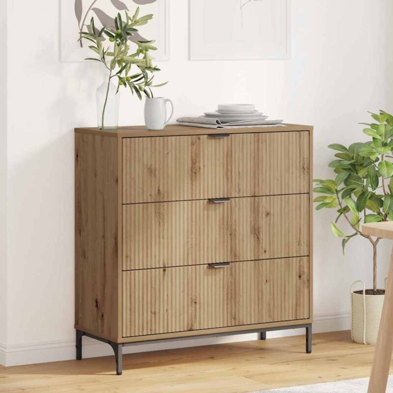 Sideboard Artisan Oak 79.5 X 33 X 82 Cm Engineered Wood Vidaxl