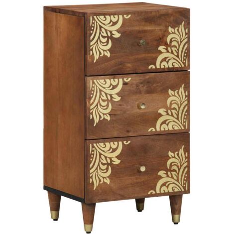 Sideboard with Drawer Brown 40 x 33.5 x 75 cm Solid Mango wood vidaXL