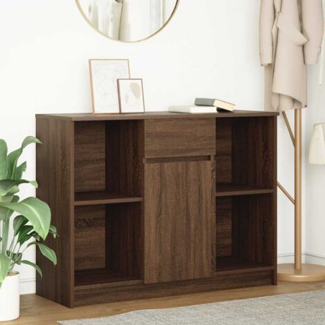 Sideboard with Drawer Brown Oak 101x35x76 cm Engineered Wood vidaXL