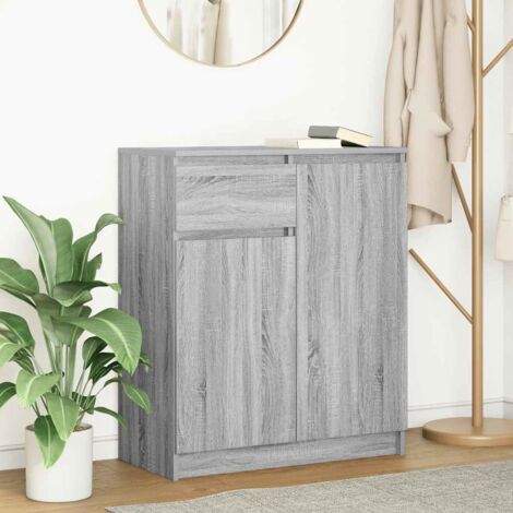 Sideboard with Drawer Grey Sonoma 71x35x84 cm Engineered Wood vidaXL