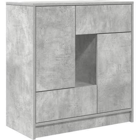 Sideboard with Drawers and Doors Concrete Grey 70.5x34x74.5 cm vidaXL
