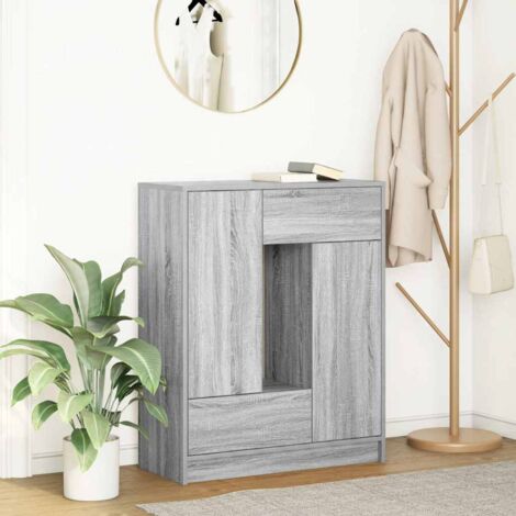 Sideboard with Drawers and Doors Grey Sonoma 73x31x90 cm vidaXL