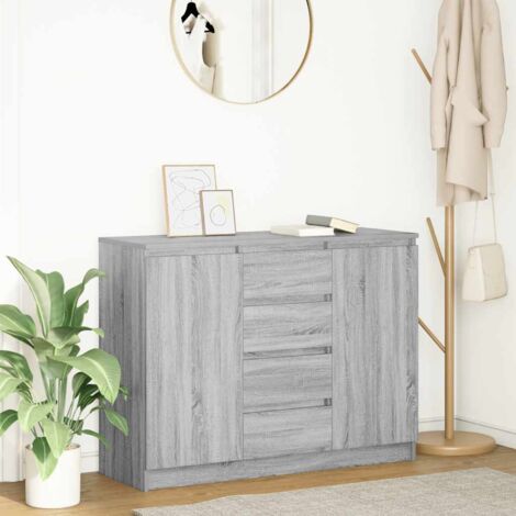 Sideboard with Drawers Grey Sonoma 100.5x35x76 cm Engineered Wood vidaXL