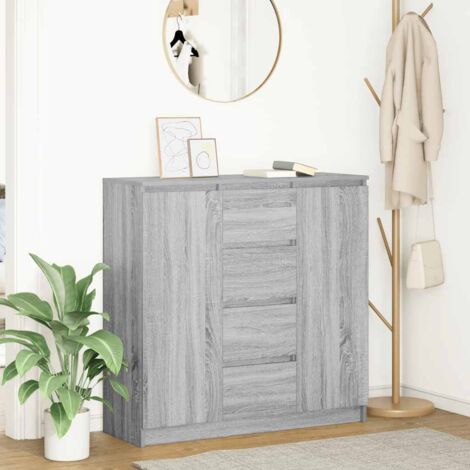 Sideboard with Drawers Grey Sonoma 100.5x35x98.5 cm Engineered Wood vidaXL