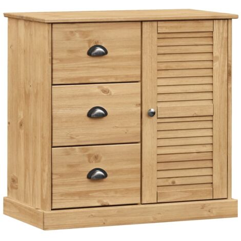 Sideboard with Drawers VIGO 78x40x75 cm Solid Wood Pine vidaXL