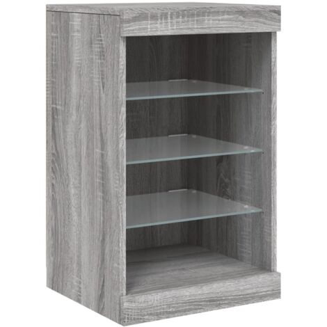 Sideboard with LED Lights Grey Sonoma 41x37x67 cm vidaXL