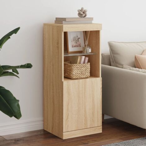 Sideboard with LED Lights Sonoma Oak 41x37x100 cm vidaXL