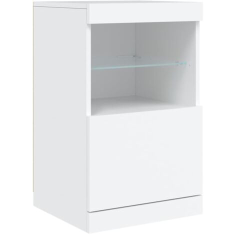 Sideboard with LED Lights White 41x37x67 cm vidaXL