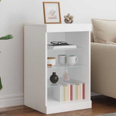 Sideboard with LED Lights White 41x37x67 cm vidaXL