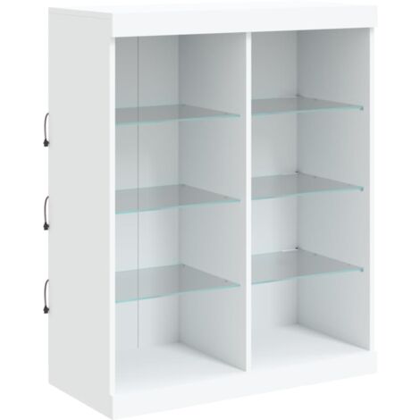 Sideboard with LED Lights White 81x37x100 cm vidaXL