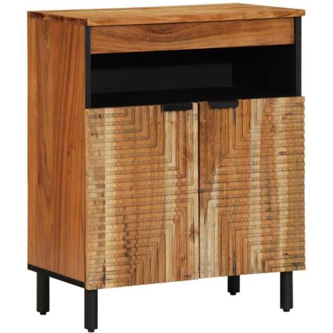 Sideboard with Shelf Brown 60 x 33 x 75 cm Solid Acacia wood vidaXL