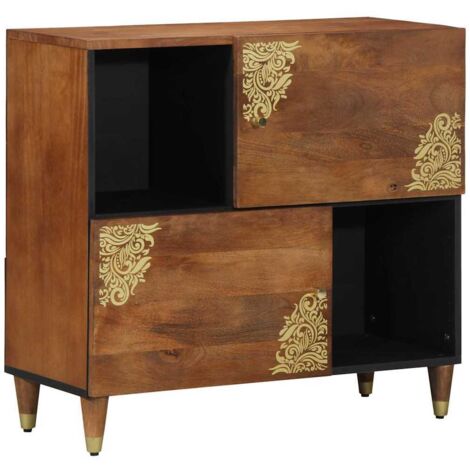 Sideboard with Shelf Brown 80 x 33.5 x 75 cm Solid Mango wood vidaXL