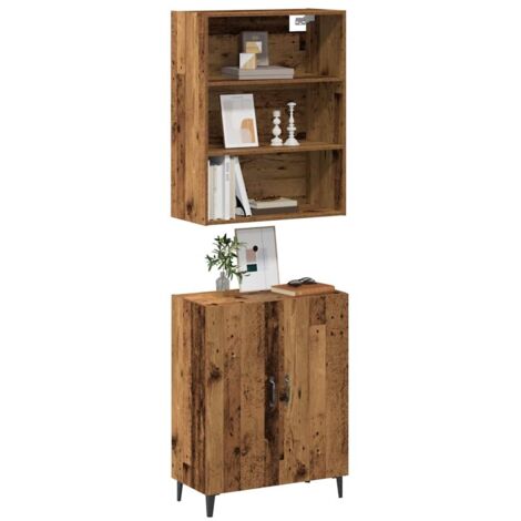Sideboard with Wall Cabinet Old Wood Engineered Wood vidaXL