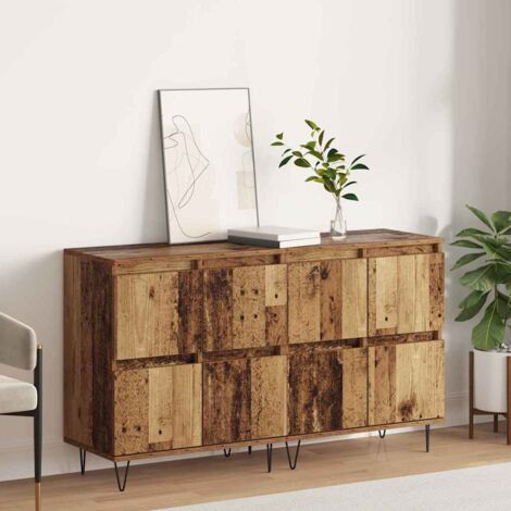 Sideboards 2 pcs Altholz 120 x 35 x 70 cm Holzwerkstoff vidaXL